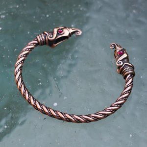 Huginn and Muninn, Viking Bracelet, bronze