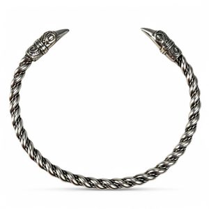 Corbeau Viking, art Mammen, bracelet, argent sterling
