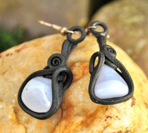 CHALCEDONY - EARRINGS - PIERRES ET FANTASY{% if kategorie.adresa_nazvy[0] != zbozi.kategorie.nazev %} - BIJOUTERIE{% endif %}