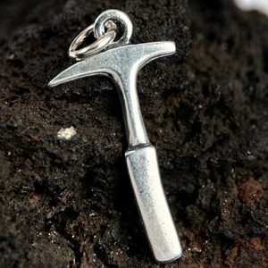 Geological Hammer, silver Pendant