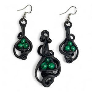 SET DE FANTAISIE EN MALACHITE