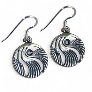 SHELLS, Prague Art Nouveau, earrings silver 925