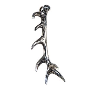 DEER ANTLER, pendant, sterling silver