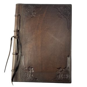 GOTHIC, leather notebook, lined, brown