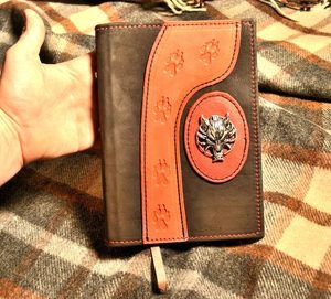 WOLF, hand made book of shadows, leather case