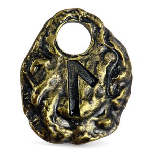 Laguz - Pendentif runique vieux laiton