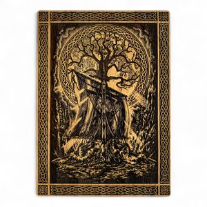 Viking Drakkar, wall decoration, wood 32x46cm
