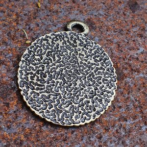 KING Premysl Otakar II., pendant, zinc, ant. brass