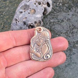 Water Goblin Pendant, Bronze