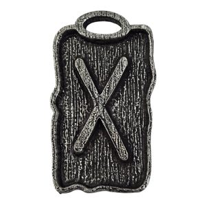 GEBO - amulette des runes zinc argent antique