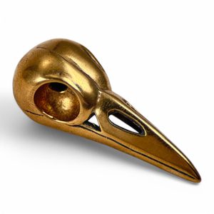 SKULL OF A CROW, bronze pendant