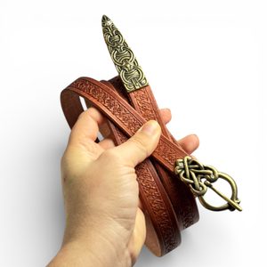 BORRE Viking Belt embossed brown