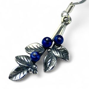 Blueberries, Earrings, silver