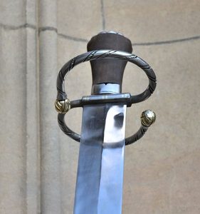 KATZBALGER, RENAISSANCE ARMING SWORD, DECORATED BY BRASS - FALCHIONS, SCOTLAND, OTHER SWORDS{% if kategorie.adresa_nazvy[0] != zbozi.kategorie.nazev %} - WEAPONS - SWORDS, AXES, KNIVES{% endif %}