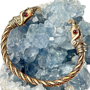 Huginn and Muninn, Viking Bracelet, bronze