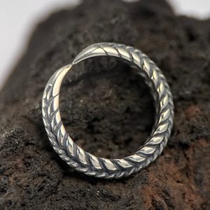 Wikinger-Ring gestrickt, Silber, Ag 925
