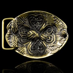LUCKY BUCKLE, belt buckle, brass