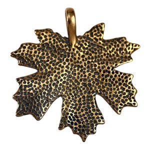 Maple Leaf, bronze pendant