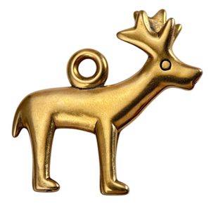 CELTIC STAG PENDANT, La Tene, oppidum Stradonice, replica, bronze
