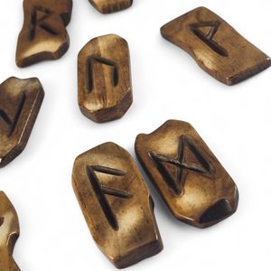 FUTHARK, runes of the horn, leather pouch