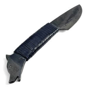 Wolf, forged knife, black
