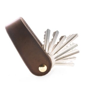 MORLEY, leather keychain brown