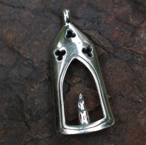 Lanterne Médiévale - Lumière pour l'Âme, pendentif en argent