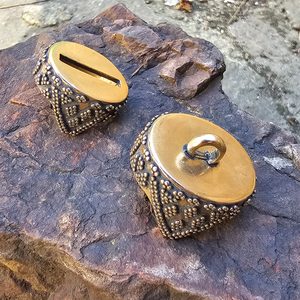Handle end for knife, viking fitting, bronze