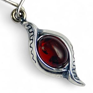 JARA, amber, earrings, sterling silver