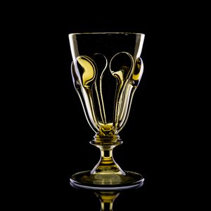 PERCHTA - JUG, Bohemian Medieval Green Glass
