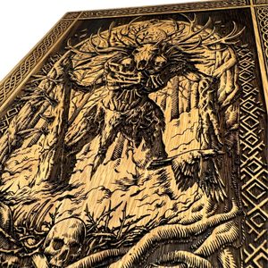 LESHY, décoration murale, bois 32x46cm