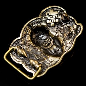 SPARTAN, warriors, belt buckle, brass