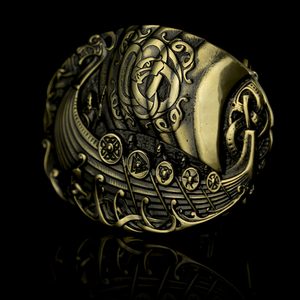 Drakkar, belt buckle, brass