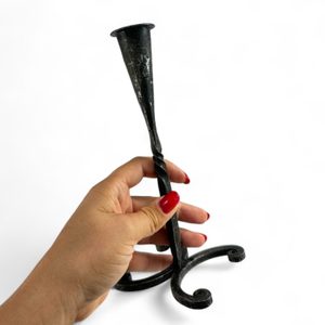 Forged medieval candlestick