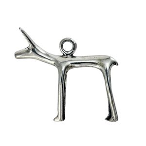 CELTIC DOG or DOE, oppdium Stare Hradisko, Moravia, Replica, Silver 925