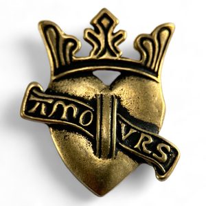HEART WITH CROWN - bronze pendant