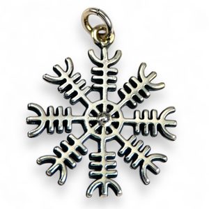 Aegishjalmur, isländische magische Rune, Amulett, Silber 925