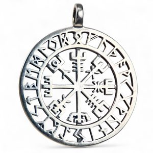 VEGVISIR, runes, pendant, silver