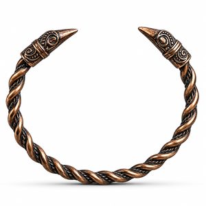 Viking crow bracelet, bronze