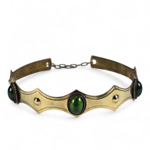 Medieval crown, brass, glass