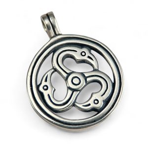 EAGLE TRISKELE, silver pendant