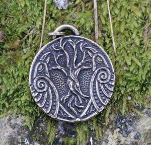 HUGINN and MUNINN, viking talisman, zinc