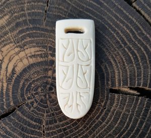 Bone Viking belt fitting from Danelaw, England, replica