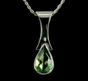 PLACIDA, Moldavite Silver Pendant