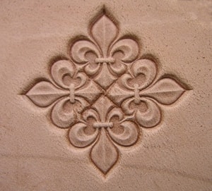 Lilien - Fleur de Lis, Lederstempel