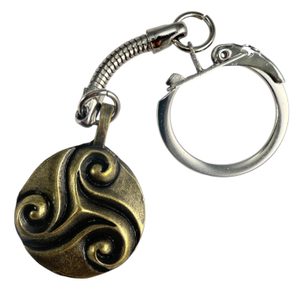 Celtic triskel, zinc key ring