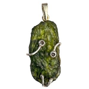 LIBRA, necklace - Moldavite, silver 925/1000