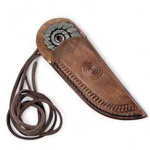 MINOTAUTR hand forged neck knife with sheath