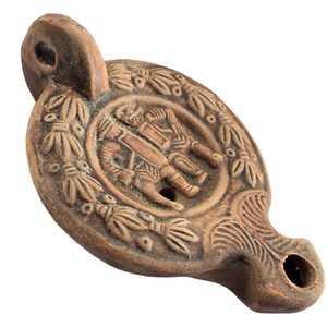 OIL LAMP, gladiatorial duel, lantern