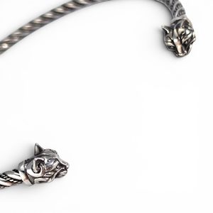 CAT, celtic art, torques, sterling silver